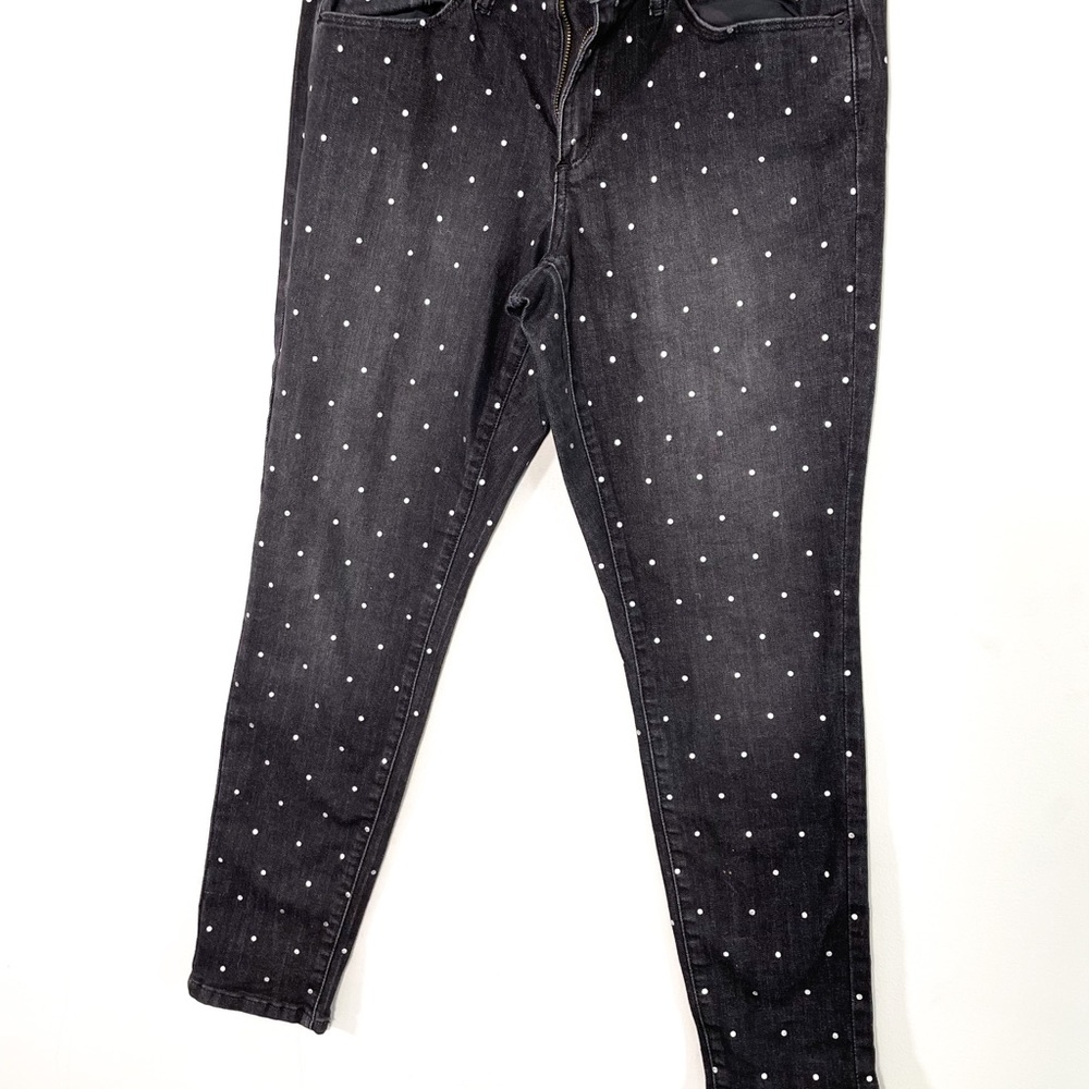 BLACK POLKA DOT JEANS